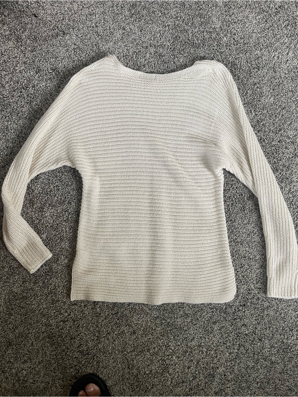 a.n.a Cream Scoopneck Lightweight Knit Sweater - Picture 3 of 3